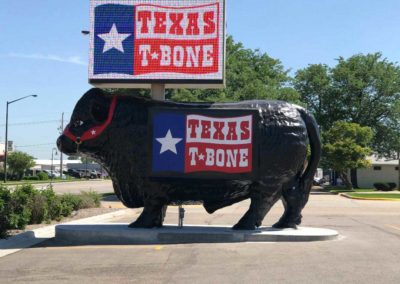 Grand Island Texas T-Bone Signage/Bull photo